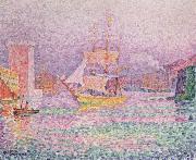 Paul Signac the harbor at marseilles USA oil painting artist